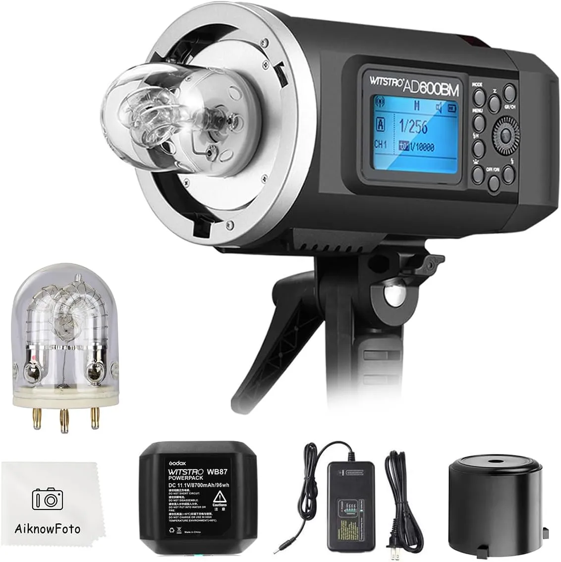 Godox AD600BM Outdoor Strobe Flash,Bowens Mount 600Ws GN87 High-Speed Sync Photography Studio Flash Monolight with 2.4G Wireless X System, 8700mAh Battery,500 Full Power Flash, Recycle in 0.01-2.5s