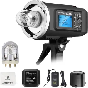 Godox AD600BM Outdoor Strobe Flash,Bowens Mount 600Ws GN87 High-Speed Sync Photography Studio Flash Monolight with 2.4G Wireless X System, 8700mAh Battery,500 Full Power Flash, Recycle in 0.01-2.5s