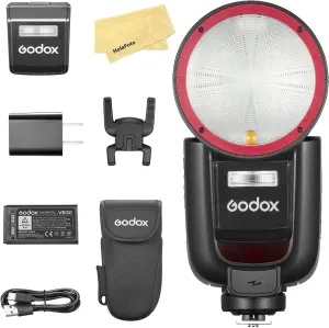 Godox V1 Pro C V1Pro C V1Pro-C V1ProC USA Version Round Head Camera Flash for Canon Flash Speedlite Speedlight,76Ws 2.4G TTL 1/8000 HSS,500 Full Power Flashes,1.3s Recycle Time,2980mAh Li-ion Battery
