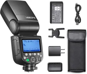 Godox V860III-S Flash for Sony Camera Flash Speedlite 7.2V/2600mAh Li-ion Battery, 2.4G Wireless HSS 1/8000 1.5s Recycle Time 10 Levels LED Modeling Light for Sony Cameras (Upgraded V860II-S)