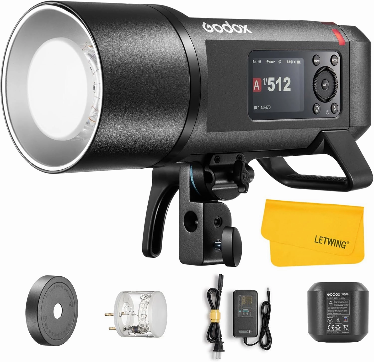 GODOX AD600 Pro II AD600Pro II Outdoor Flash Strobe, 2.4G TTL Studio Flash HSS 1/8000s, 40W Bi-Color Modeling Light, Lithium Battery, for Canon, Nikon, Sony, Olympus, Panasonic, Fuji, Leica, Pentax