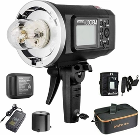 Godox AD600BM Bowens Mount 600Ws GN87 HSS Outdoor Flash Strobe Light with 2.4G Wireless X System, 8700mAh Battery, w/Godox CB-09 Carrying Bag and PB-600 Portable Flash Bag