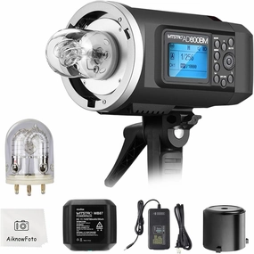 Godox AD600BM Outdoor Strobe Flash,Bowens Mount 600Ws GN87 High-Speed Sync Photography Studio Flash Monolight with 2.4G Wireless X System, 8700mAh Battery,500 Full Power Flash, Recycle in 0.01-2.5s