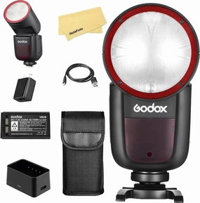 Godox V1 V1-S V1S USA Version Camera Flash for Sony Camera Flash Speedlight Speedlite,76Ws 2.4G TTL1/8000 HSS,480 Full Power Shots,1.5s Recycle Time,2600mAh Li-ion Battery,10 Levels LED Modeling Lamp