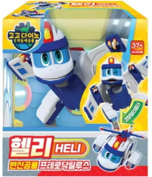 GoGo Dino Transforming Dinosaur Robot Pterodactylus Heli – 2-in-1 Dino & Police Helicopter Mode