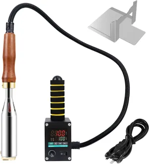 Goodcrafter Electric Branding Iron, 500W Temperature Adjustable Stamping Embossing Soldering Iron with Digital Display for Woodworkers and Leather Crafts, Food Branding