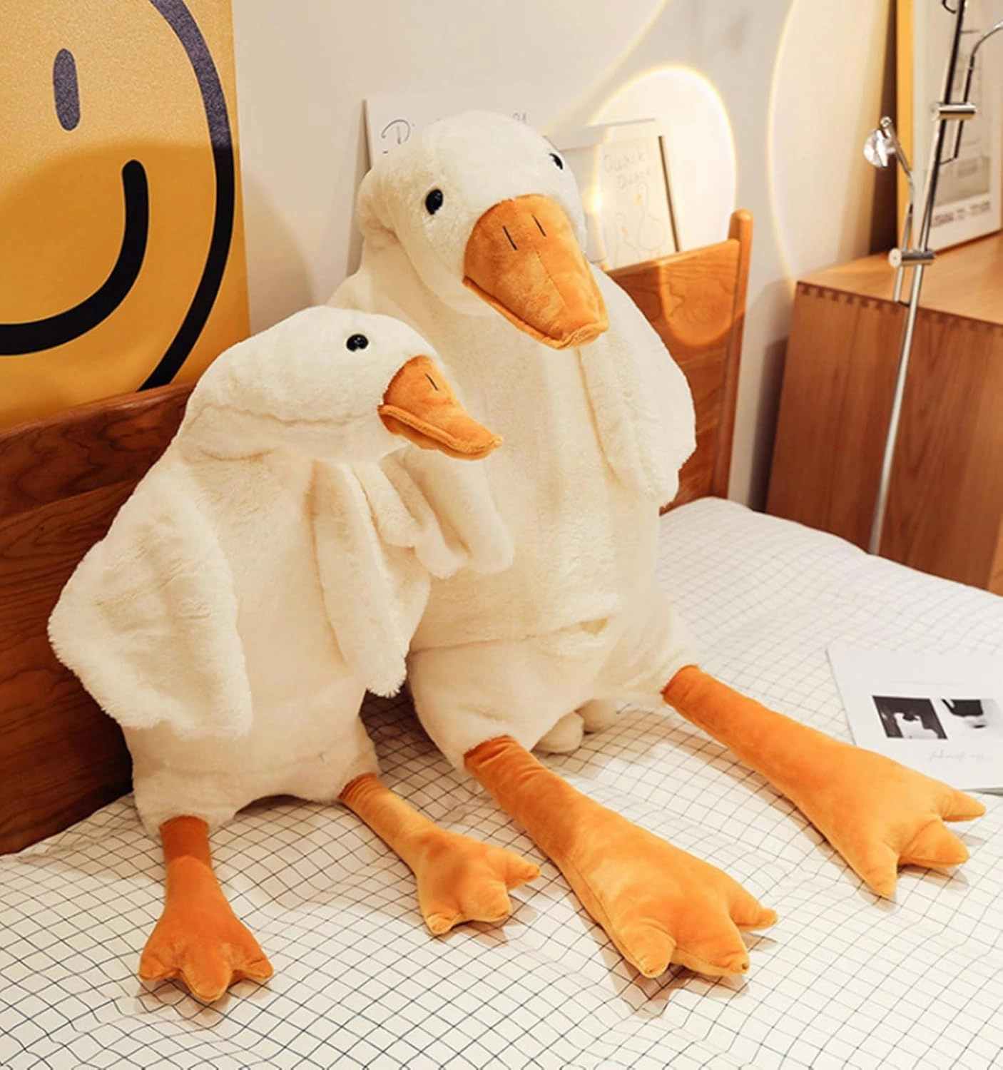 Goose Stuffed Animal Plush Pillow Big Duck Plushies Doll Cute Toy Goose Plush Xmas Gifts 20'' (35.4inch, White Goose)