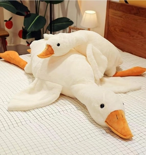 Goose Stuffed Animal Plush Pillow Big Duck Plushies Doll Cute Toy Goose Plush Xmas Gifts 20'' (35.4inch, White Goose)