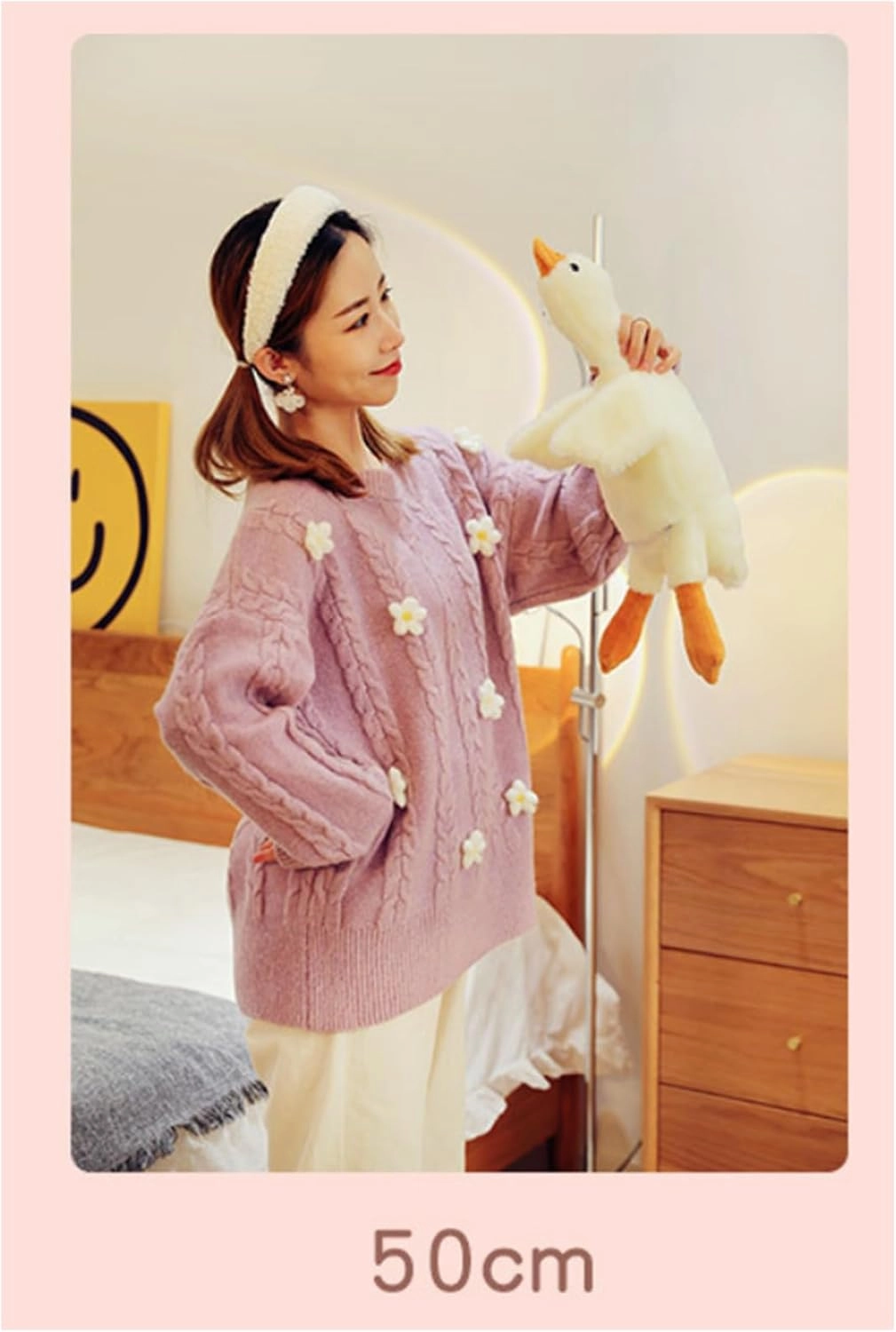 Goose Stuffed Animal Plush Pillow Big Duck Plushies Doll Cute Toy Goose Plush Xmas Gifts 20'' (35.4inch, White Goose)