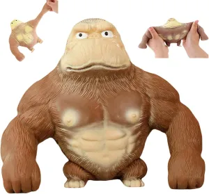 Gorilla XL Stretchy Latex Decompression Doll, Soft Animal Squishy Toy for Adults & Kids