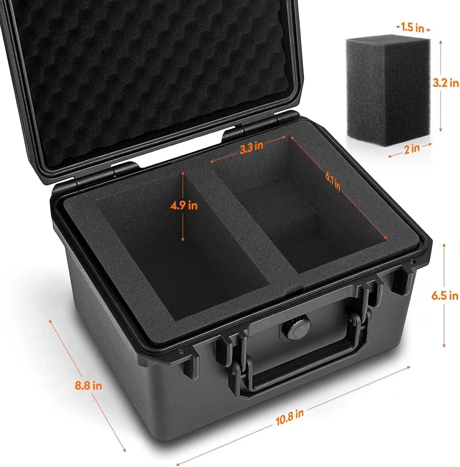 Graded Card Storage Box - Sports Trading Card Slab Case Compatible with PSA CSG BGS SGC Magnetic Card Holder & Top Loaders, Waterproof Boxes - 2 Custom Graded Cards Case Compartments