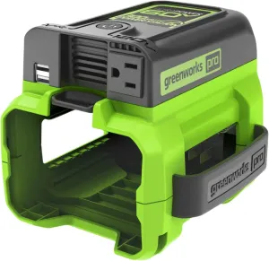 Greenworks Pro 60V (300 Watt) Power Inverter, Tool Only - 2 USB Ports and (1) 120V AC Outlet for Charging Small Electronics, Smart Phones, Tablets, Small Televisions