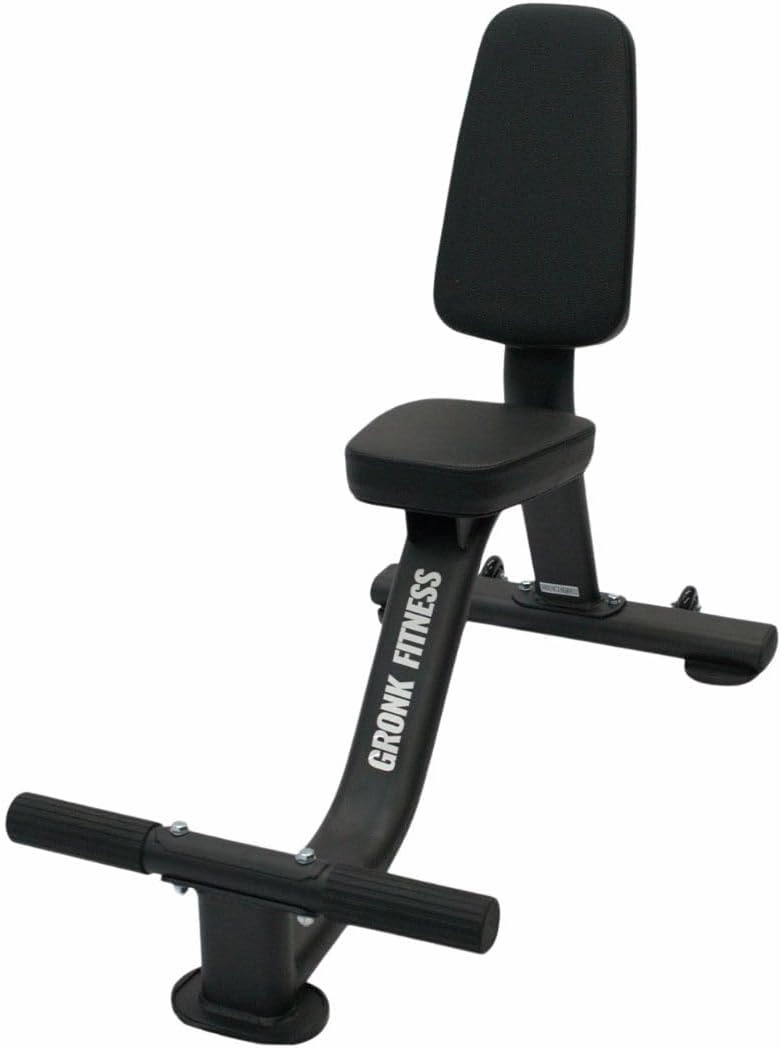 Gronk Fitness Utility Bench | Heavy Duty Commercial Weight Bench | Lat Pulldown Seat, Gym Seat, Bicep Curl Bench, Dumbbell Bench, Fitness Bench for Strength Training | Adjustable & Sturdy