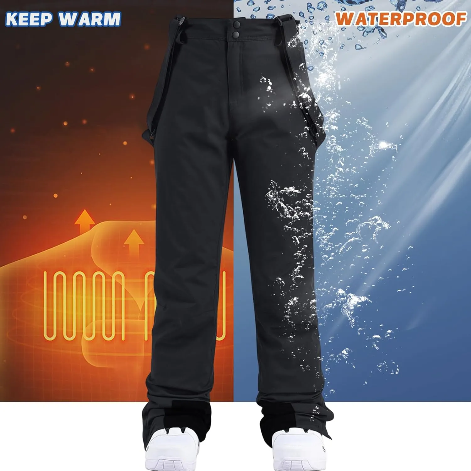 GS SNOWING Women's Ski Jackets and Pants Set Windproof Waterproof Colorful Snowboard Snowsuit