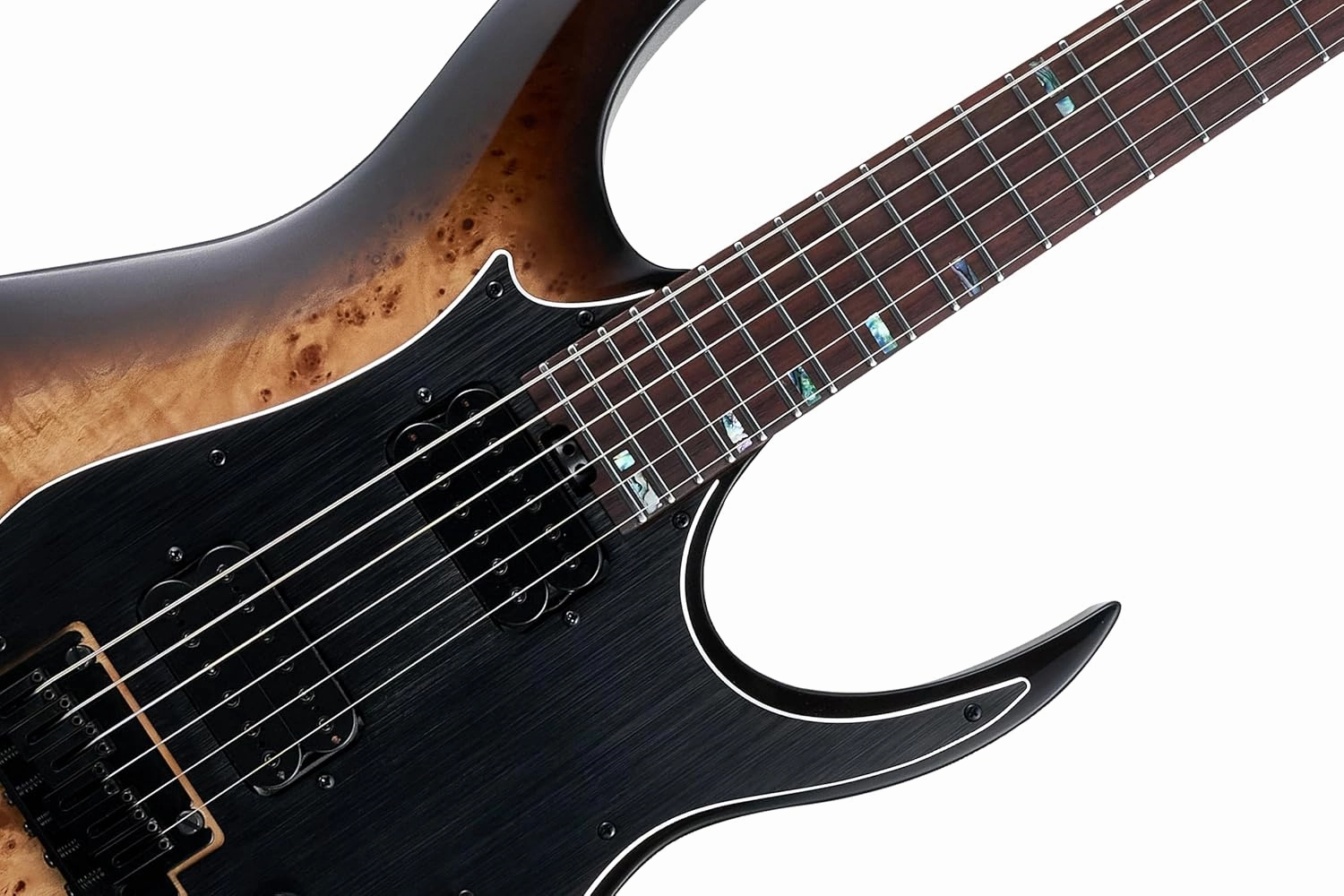 GTRS M810 Smart Electric Guitar with Effect Intelligent System, Practice Guitar Kit Humbucking Pickups, 2 Point Bridge Right Hand for Beginner, Performance, Natural Burst