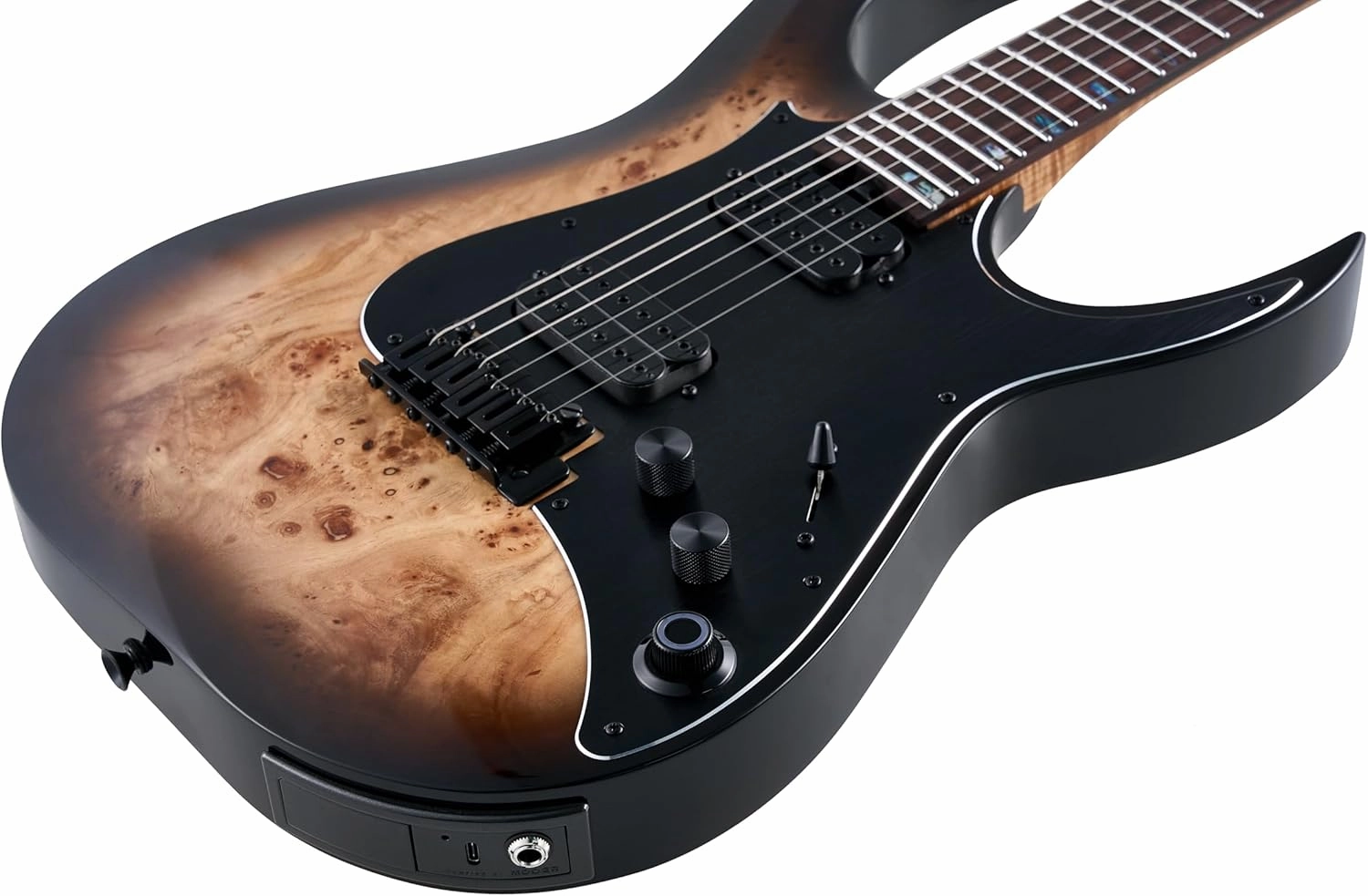 GTRS M810 Smart Electric Guitar with Effect Intelligent System, Practice Guitar Kit Humbucking Pickups, 2 Point Bridge Right Hand for Beginner, Performance, Natural Burst