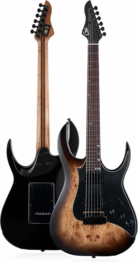 GTRS M810 Smart Electric Guitar with Effect Intelligent System, Practice Guitar Kit Humbucking Pickups, 2 Point Bridge Right Hand for Beginner, Performance, Natural Burst