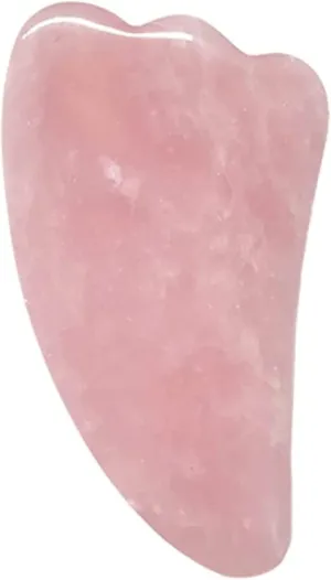 Gua sha Scraper Board Rose Quartz Face Thin Massager Natural Stone Guasha Board Jade Roller Pink Crystal Facial Scraper Jade Facial Roller Set Massage Tool Set (Color : Guasha C)