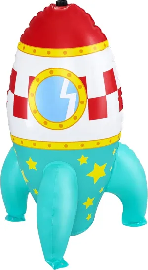 H2O GO Space Blast Inflatable Sprinkler - 25" x 24" x 40", Rocket Ship Shaped Water Fountain, Outdoor Play, 6 Various Spray Patterns, Toddler-Kids 2 