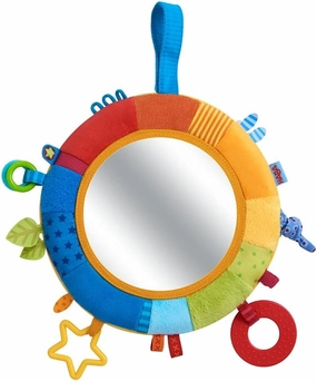 HABA Rainbow Baby Mirror for Tummy Time - Developmental Infant Toy for 6-12 Months - Baby Sensory Toy with Entertaining Elements for Baby Gifts 6 Months 