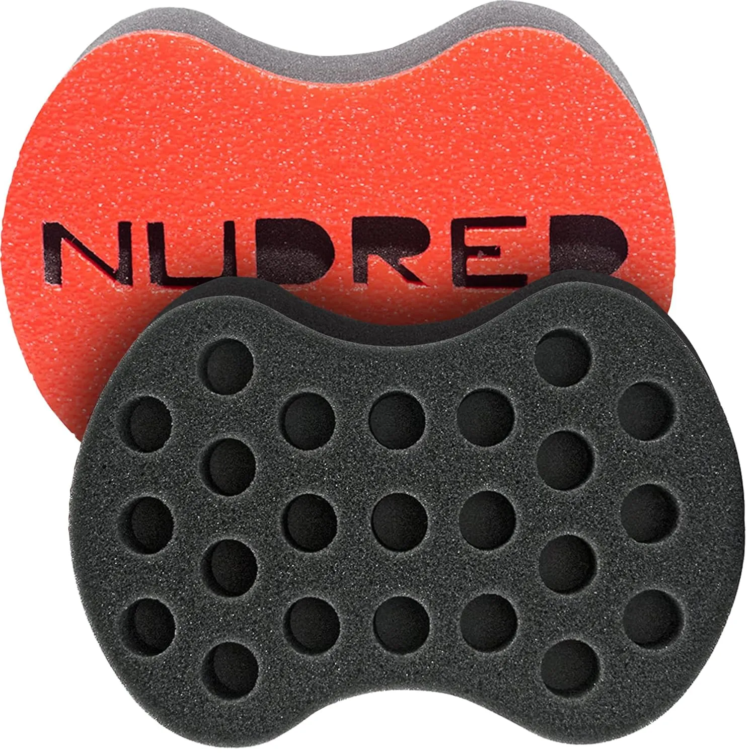 Hair Twisting Brush for Black Men and Women, Barber Tool for Afro Style Dreads, Coils & Twists, Large Hole Curl Sponge Brush (Red)