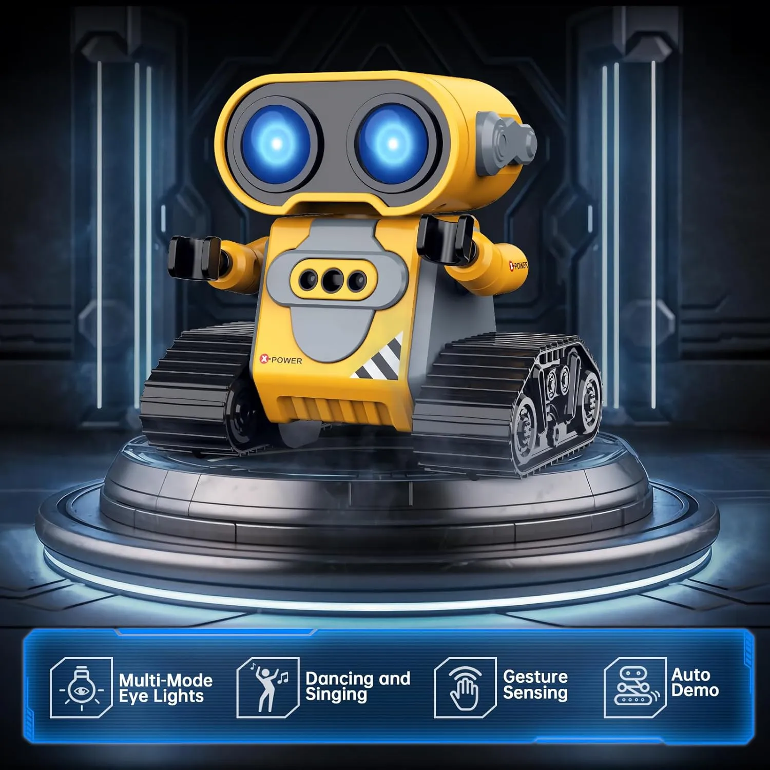 Hamourd Robot Toys for Kids, Remote Control Robot with Auto-Demo, Gesture Sensing, and Multiple Eye Light Auto Modes, Flexible Arms, Dance, Music, Toys for Boys Girls