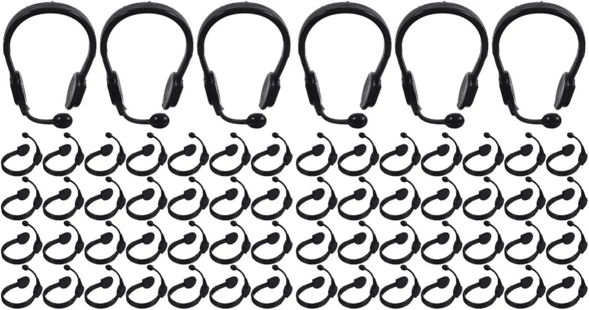 HANABASS 2sets Doll House Ornament Mini Earphone Prop Fake Headset Ornament Stylish Simulation Headset Prop for Doll Decor 100pcs*2