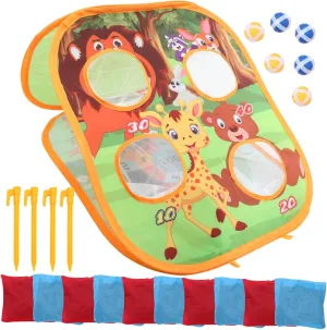 Hand-Eye Coordination Game for Boys and Girls Bean Bag Toss and Girls Play Tent Small Bean Bags Indoor Outdoor Play