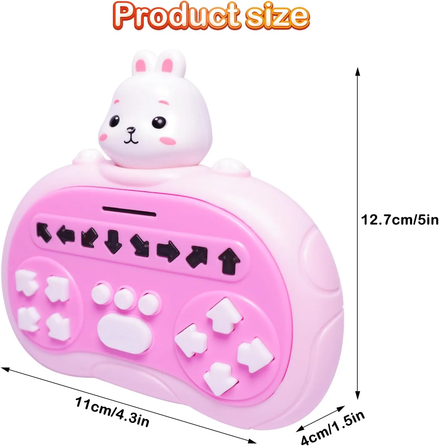 Hand-Held Rhythm Master Dance Machine Educational Toys for 3-12 Kids,New Stress Relief Toys Adults,Kids' Handheld Games (Rabbit)