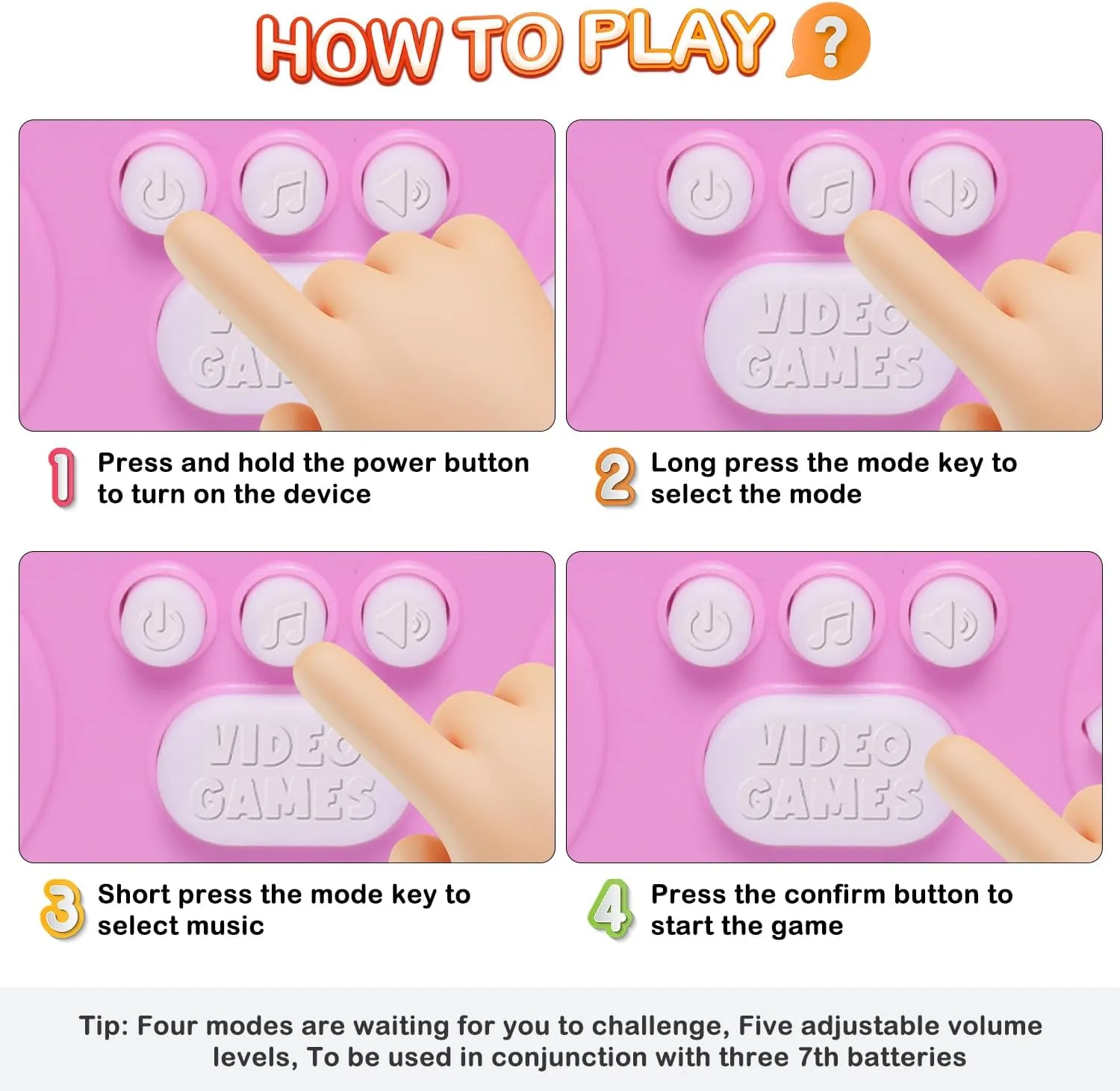 Hand-Held Rhythm Master Dance Machine Educational Toys for 3-12 Kids,New Stress Relief Toys Adults,Kids' Handheld Games (Rabbit)