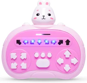 Hand-Held Rhythm Master Dance Machine Educational Toys for 3-12 Kids,New Stress Relief Toys Adults,Kids' Handheld Games (Rabbit)
