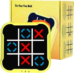 Handheld Electric Puzzle Game Console, Lflwacy Tic Tac Toe Game, Educational Tic Tac Toe Bolt Game, Board Games, Portable Tic Tac Toe Box for Car Ride,Kids and Adults