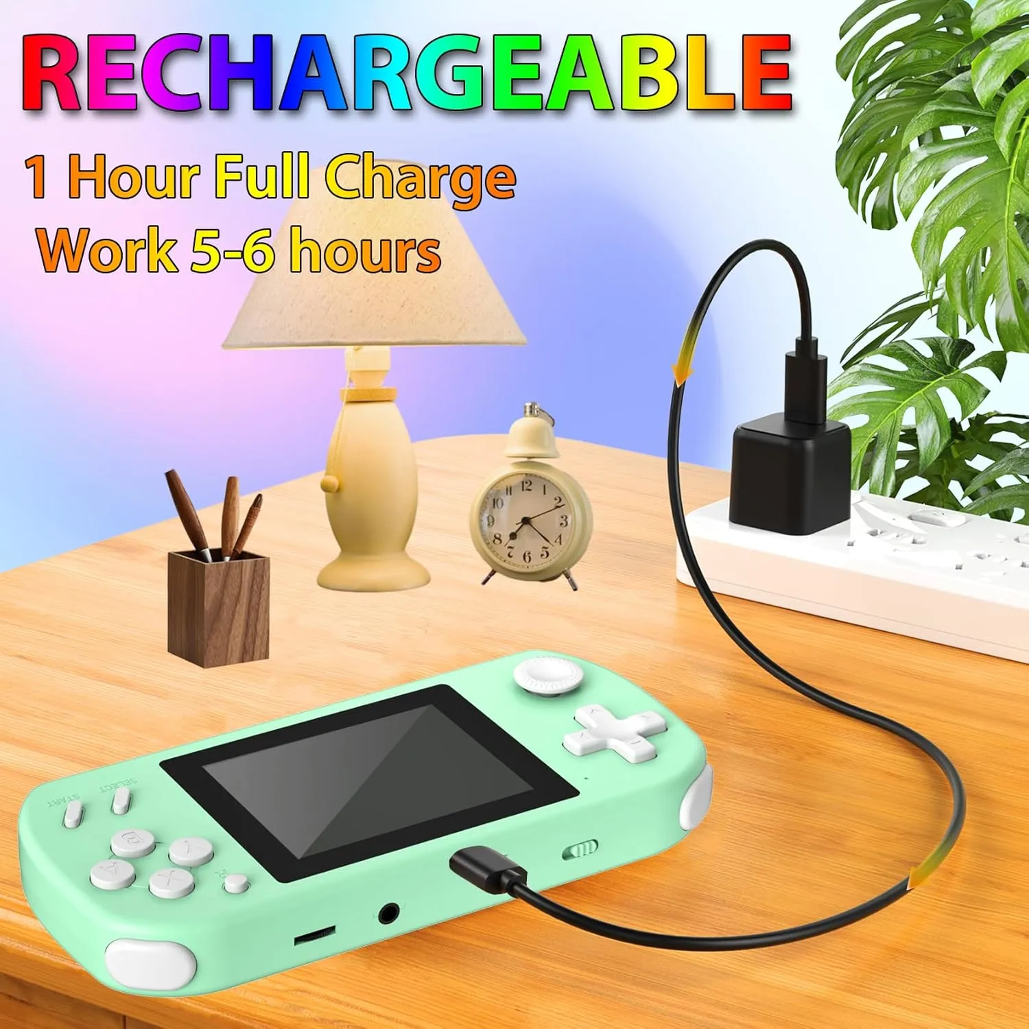 Handheld Games for Kids Preloaded 218 Retro Video Games, Portable Gaming System with 3.0" Screen Rechargeable Battery, Mini Arcade Electronic Toy Birthday Gifts for Boys Girls (Cyan)