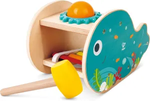 Hape: Musical Whale Tap Bench - Pound & Play Wooden Sound Toy, Xylophone, Playful Ocean Design, Knock The Ball, Baby, Kids & Toddlers Ages 18mo 