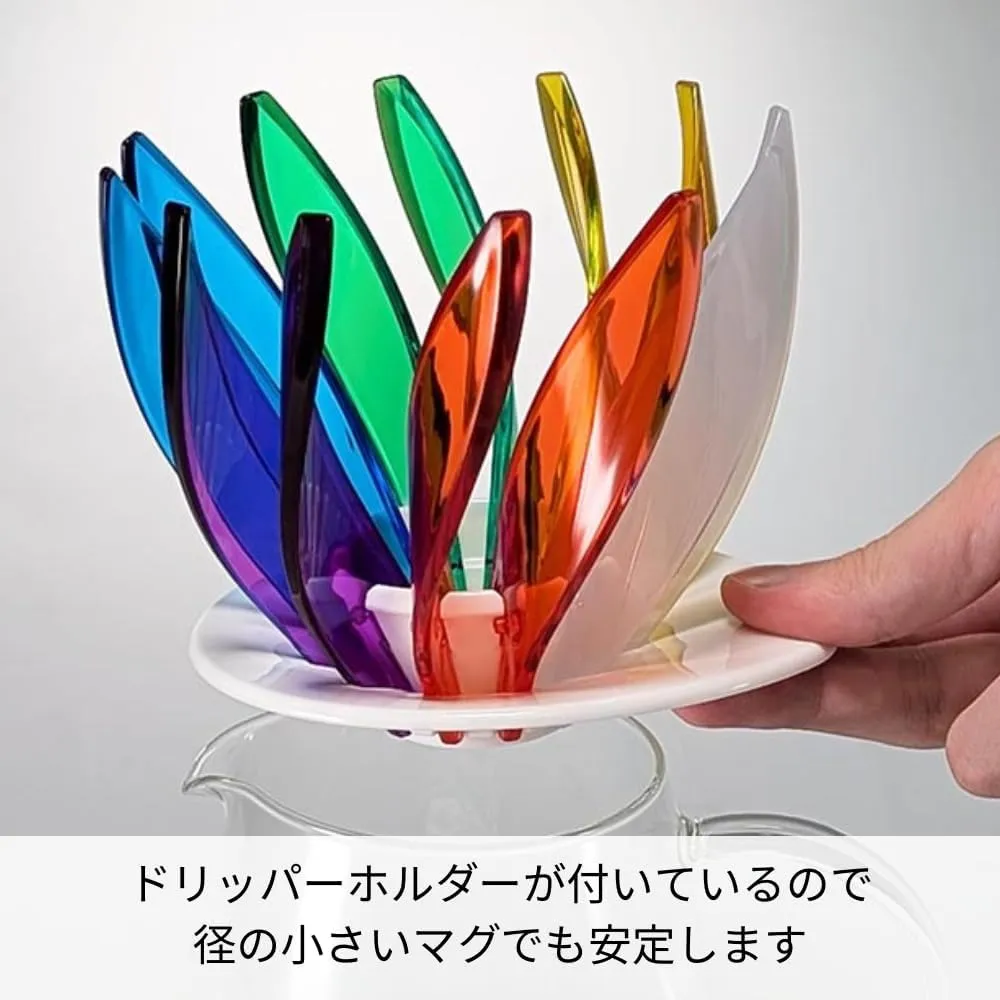 HARIO V60 VDSU-02-NJ Dripper SUIREN 02 Rainbow, For 1-4 Cups, Coffee, Hand Drip Rainbow, Colorful