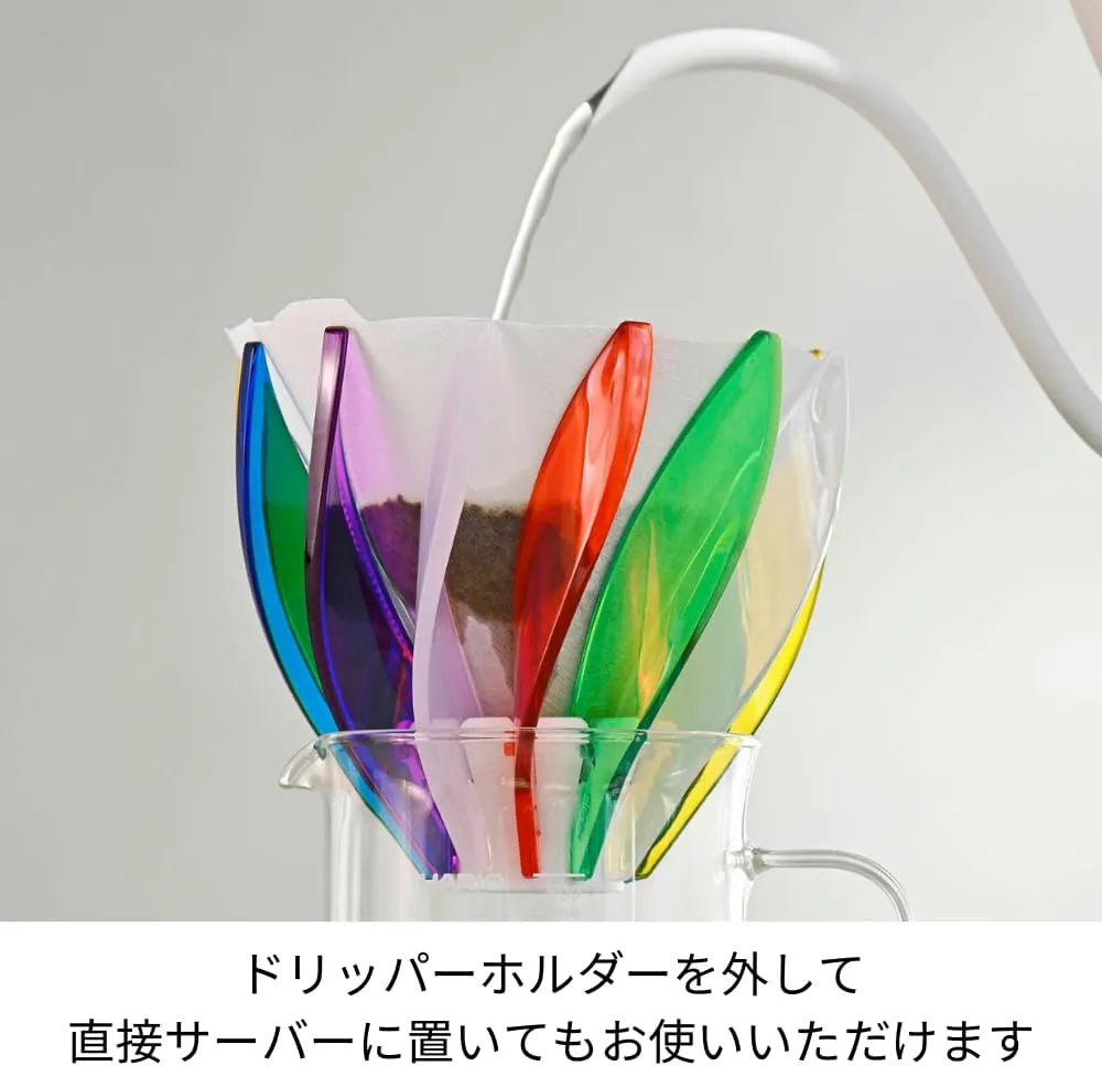 HARIO V60 VDSU-02-NJ Dripper SUIREN 02 Rainbow, For 1-4 Cups, Coffee, Hand Drip Rainbow, Colorful