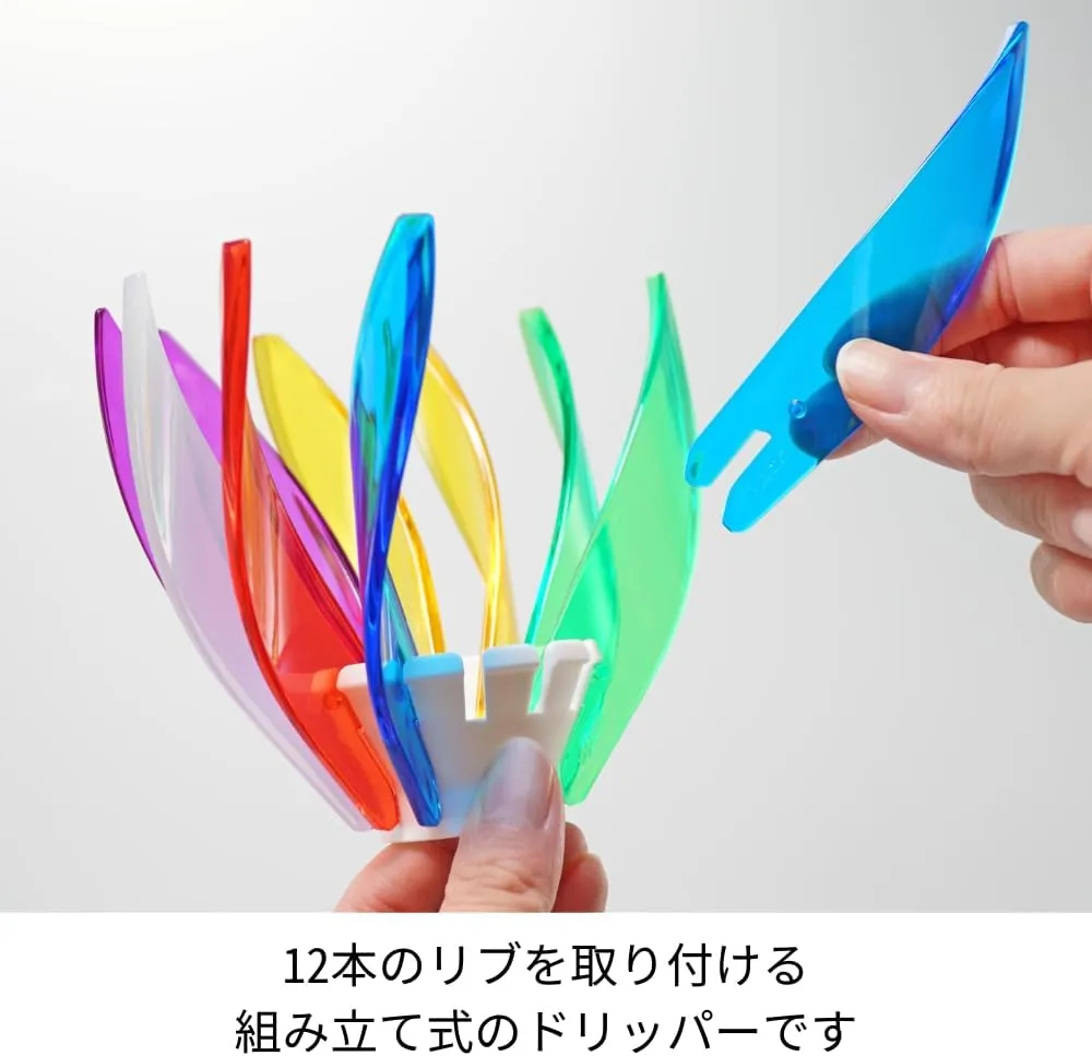 HARIO V60 VDSU-02-NJ Dripper SUIREN 02 Rainbow, For 1-4 Cups, Coffee, Hand Drip Rainbow, Colorful