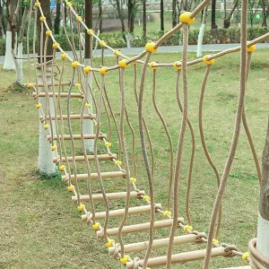 HAZEK Kindergarten Outdoor Bridge Children's Sports Fitness Training Equipment Solid Wood Bridge Balance Bridge Climbing Bridge Toys (5m)