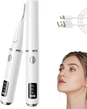 Heated Eyelash Curler - USB Rechargeable Electric Eye Lash Curler with 3 Heat Settings, 10-Second Fast Curling, Anti-Scald Dual-Sided Comb, Long-Lasting Voluminous Lashes, Travel Makeup Tool for Women