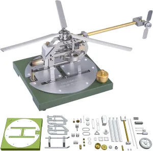 Helicopter Stirling Engine Model Kits, Helicopter Shape Hot Air Sterling Engine DIY Assembly Engine Model for Adults 2024 Christmas