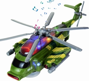 Helicopter Toy, Airplane Toys for Toddlers 1-3-5 Birthday Gift, Kids Plane Toy Helicopter with Lights and Music for Boys Girls 3 4 5 6 7 Years Old, Bump and Go Military Plane Toys.