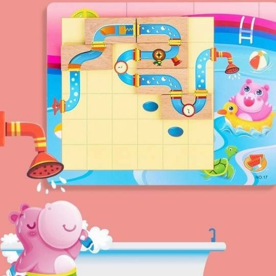 Help Little Hippo - Logic Game Wooden