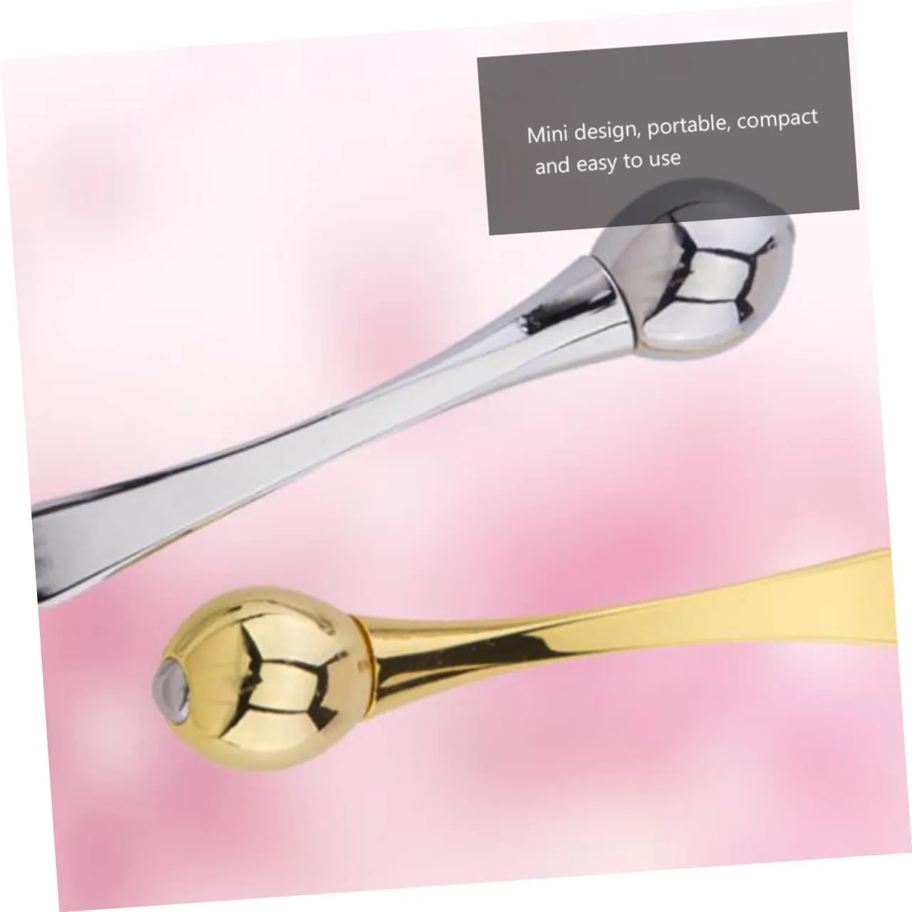Hemoton 2 Sets Essence Bar Face Beauty T-shaped Makeup Sticks Double-end Mask Spoon Mini Eye Massage Roller Portable Skin Care Tools