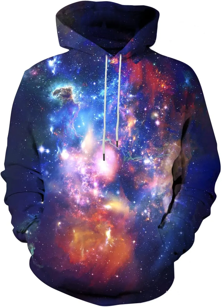 Hgvoetty Unisex 3D Novelty Hoodies for Men Women Cool Graphic Pullover Sweatshirts with Pockets