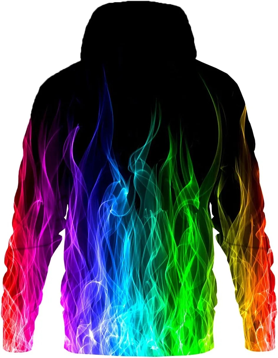 Hgvoetty Unisex 3D Novelty Hoodies for Men Women Cool Graphic Pullover Sweatshirts with Pockets