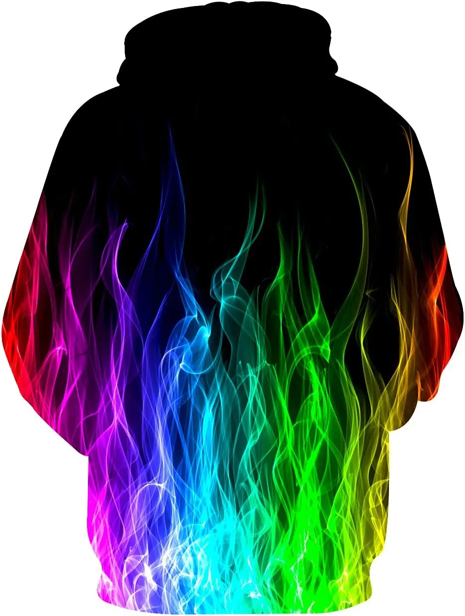 Hgvoetty Unisex 3D Novelty Hoodies for Men Women Cool Graphic Pullover Sweatshirts with Pockets