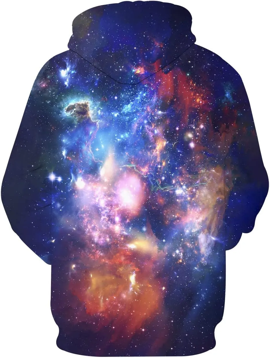 Hgvoetty Unisex 3D Novelty Hoodies for Men Women Cool Graphic Pullover Sweatshirts with Pockets