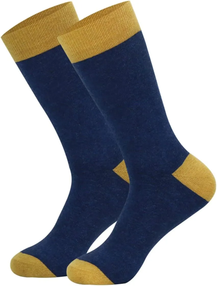 HHX YONLEE Dress Socks 5/6/10 Pairs Crew Argyle Colorful Cotton Novelty Casual Happy Fun