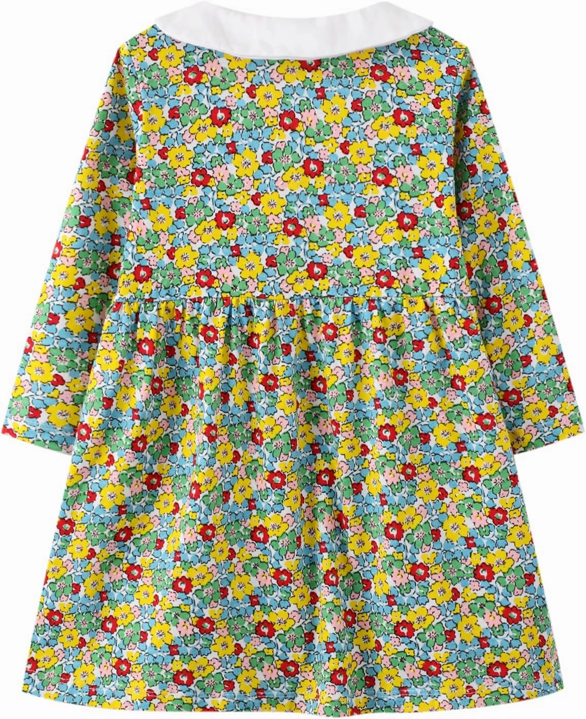HILEELANG Toddler Girl Dress Long Sleeve Winter Christmas Clothes Cotton Casual Playwear Basic Tunic Outfit Dresses