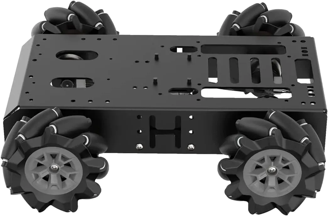 Hiwonder 4WD Vehicle Chassis Large Metal Bracket Mecanum Wheel Kit Arduino, Raspberry Pi, ROS Robot with 8V Encoder Geared Motor Kit
